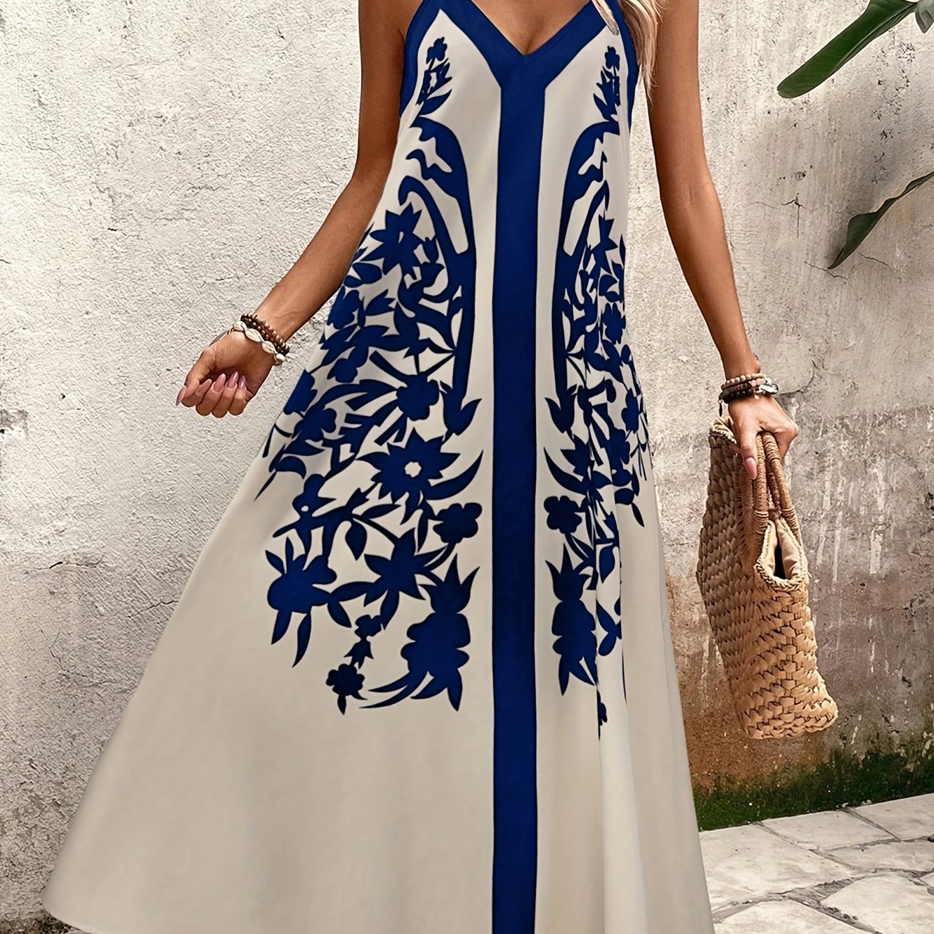 Marina | Vestido estampado sin mangas