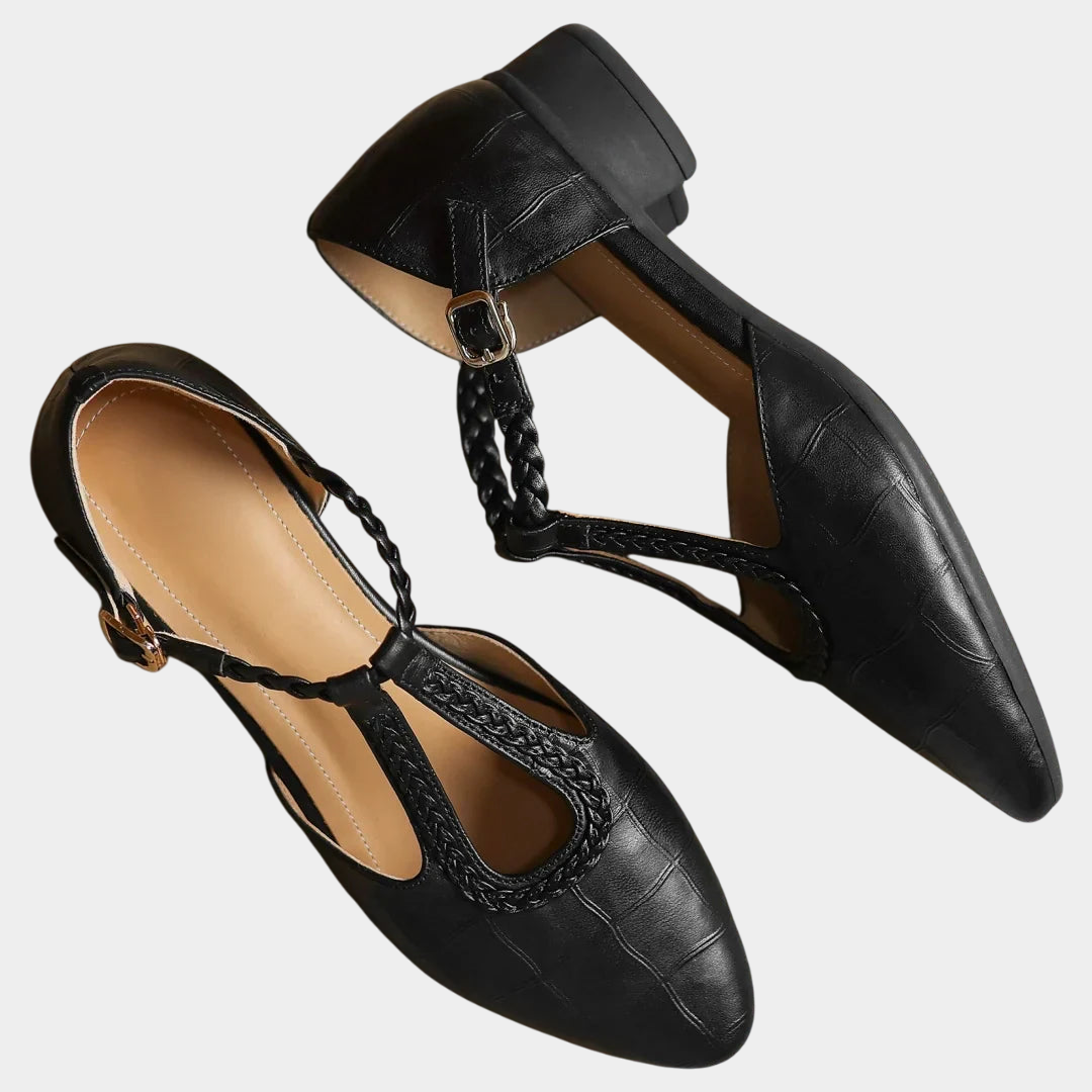 Selma | Sandalias de Cuero con Tira Trenzada