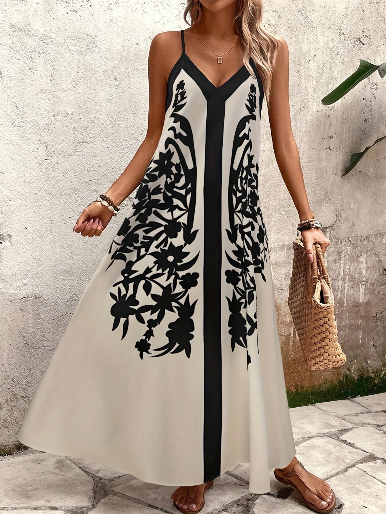 Marina | Vestido estampado sin mangas