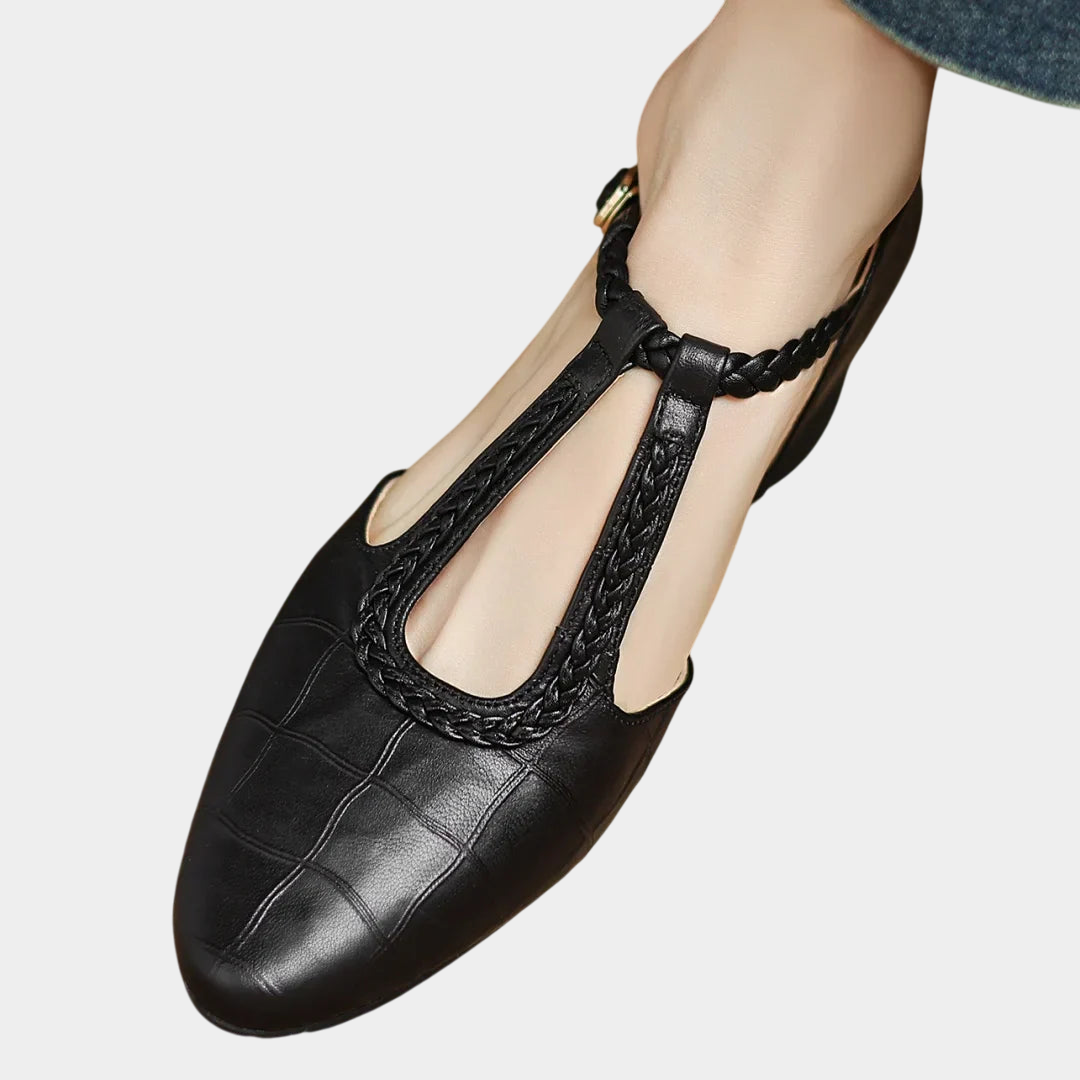 Selma | Sandalias de Cuero con Tira Trenzada