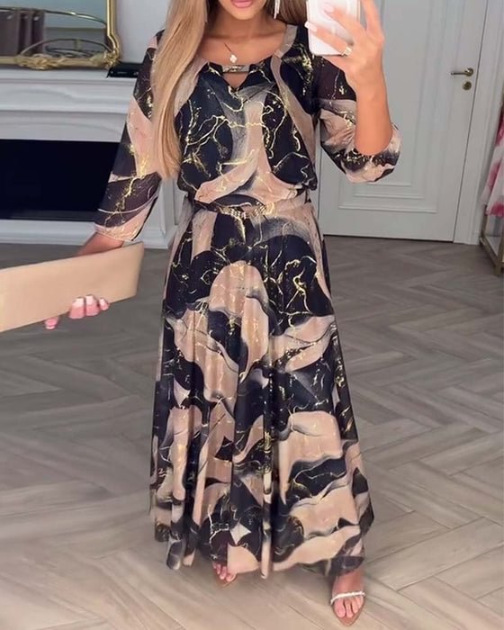 Chavelle | Vestido de gasa estampado