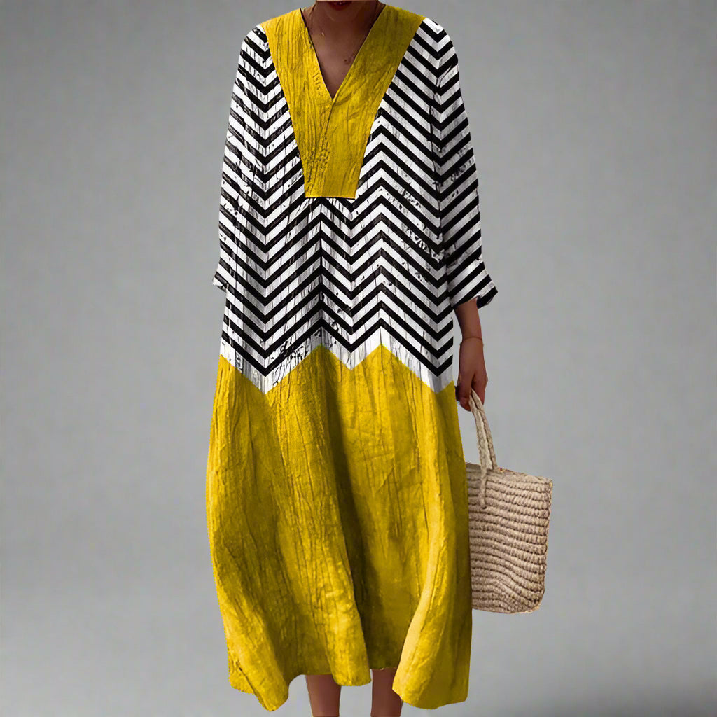 Ainsley | vestido elegante con estampado geométrico