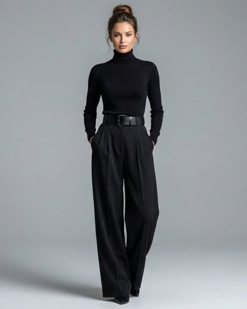 Julia | Conjunto de cuello alto y pantalón recto