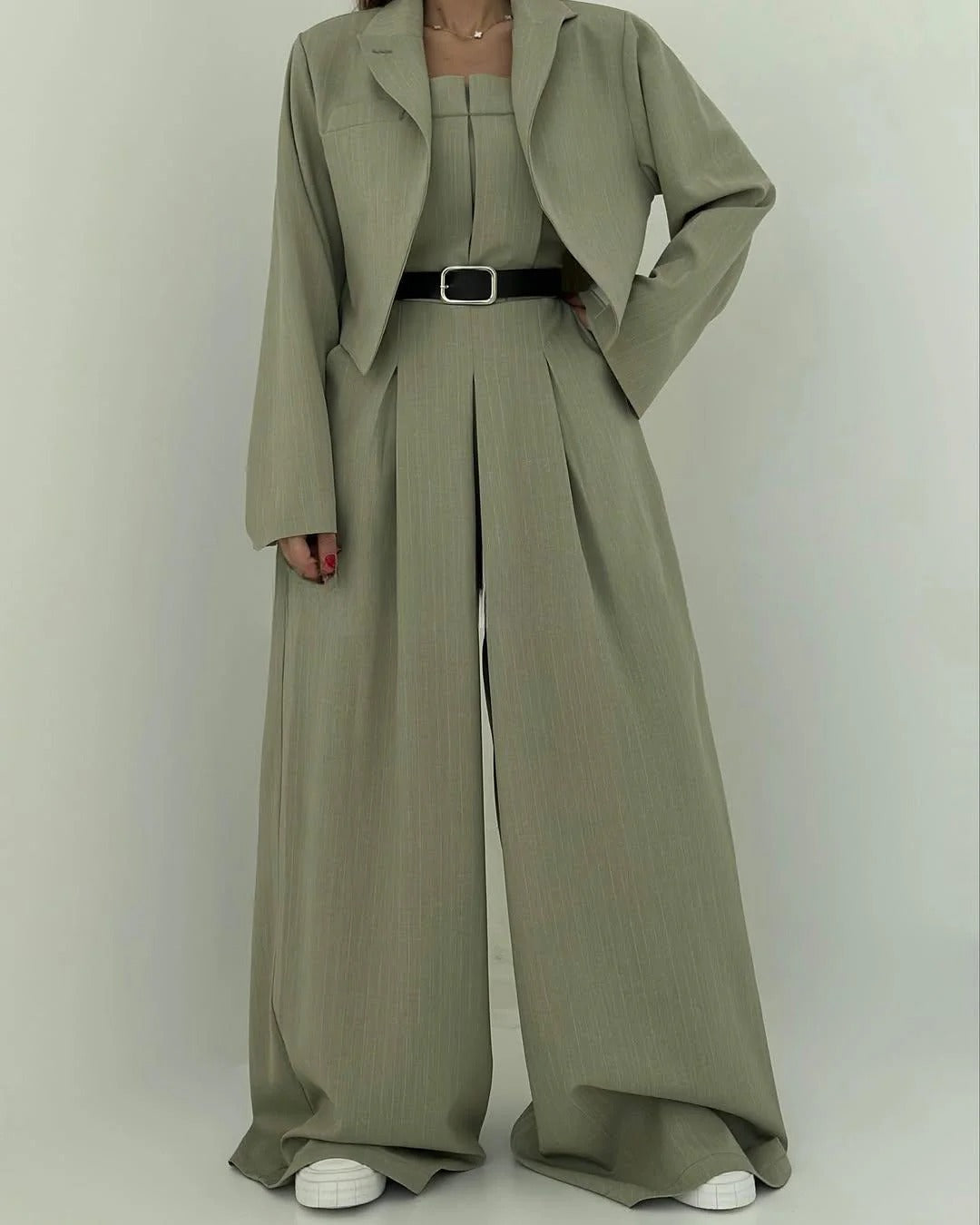 Paola™ | Conjunto femenino de top bustier y americana – Elegancia y estilo actual