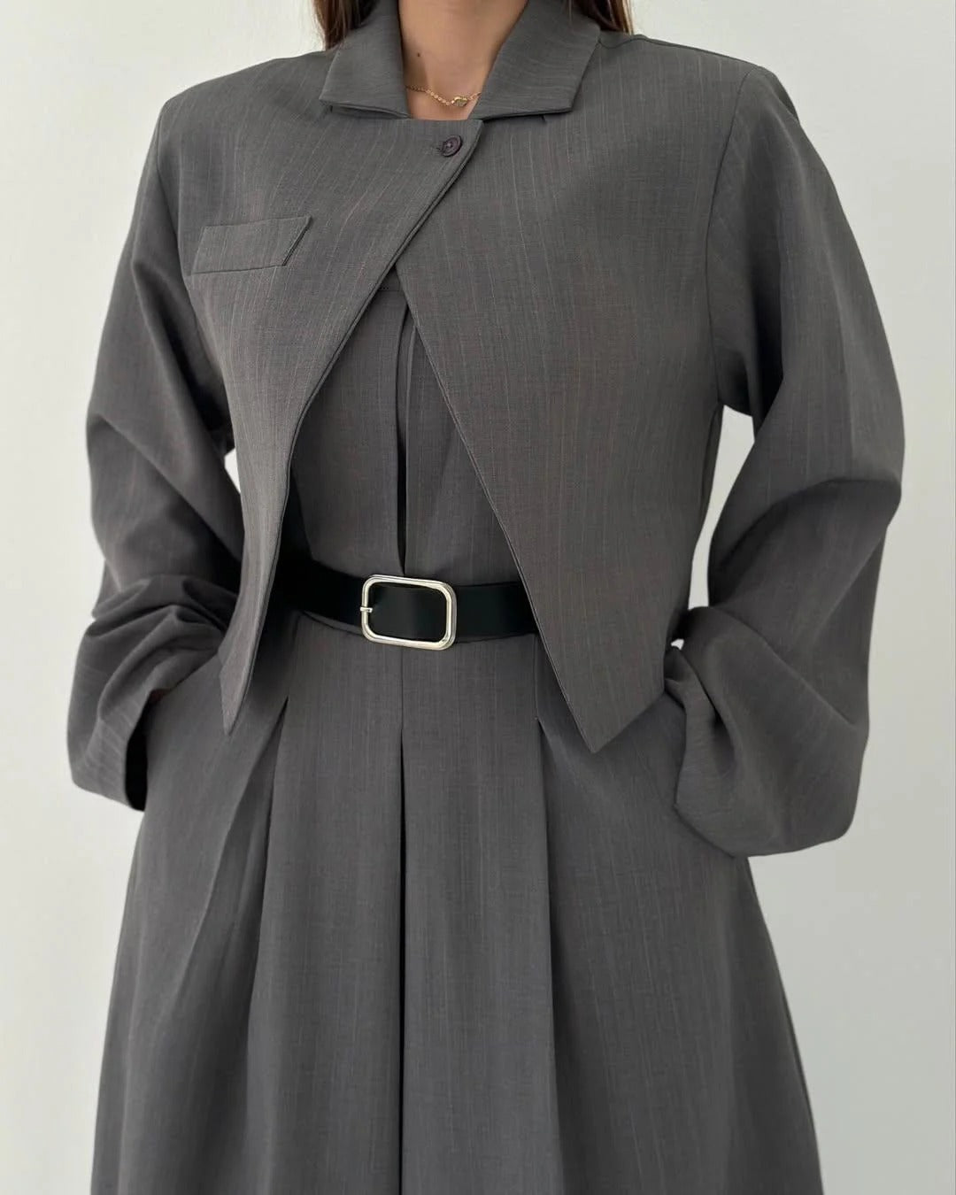 Paola™ | Conjunto femenino de top bustier y americana – Elegancia y estilo actual