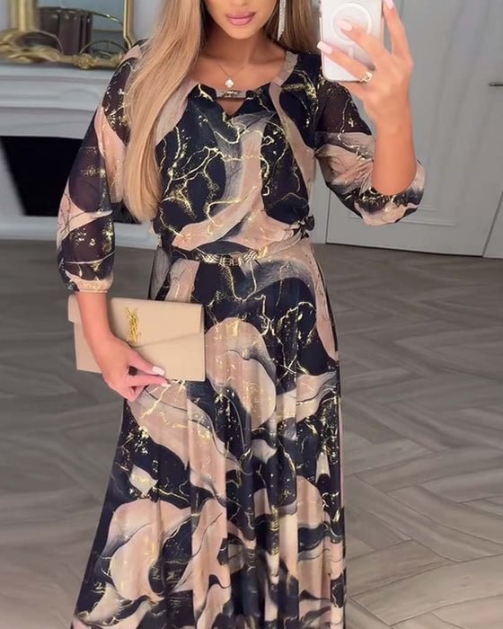 Chavelle | Vestido de gasa estampado