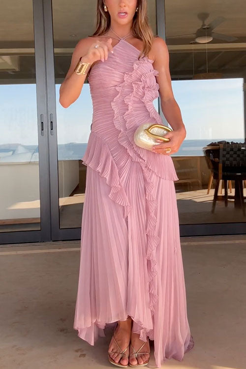 Rosé | Vestido Largo Plisado