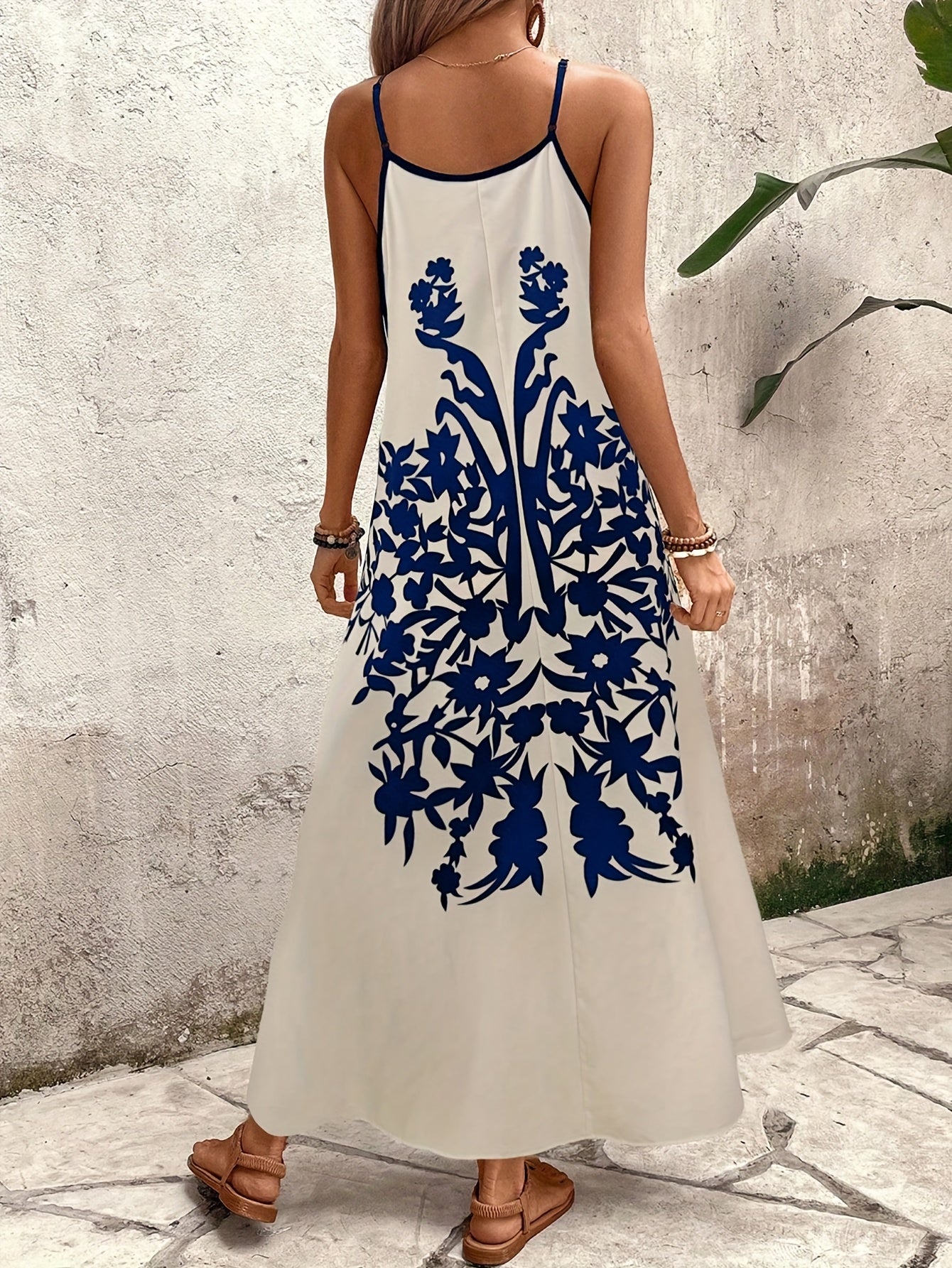 Marina | Vestido estampado sin mangas