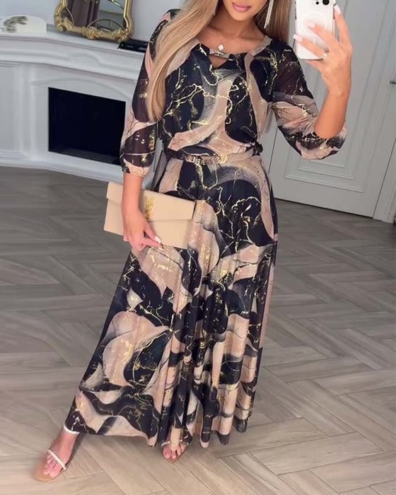 Chavelle | Vestido de gasa estampado