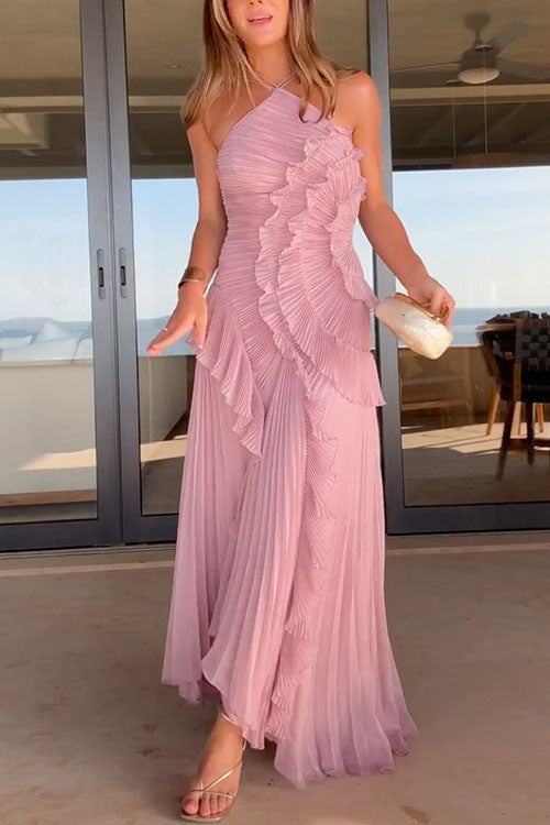 Rosé | Vestido Largo Plisado