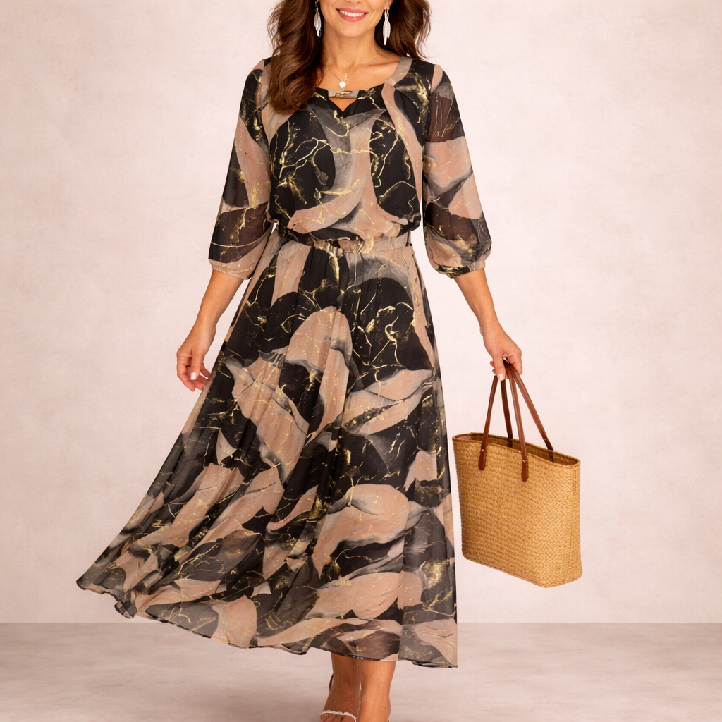 Chavelle | Vestido de gasa estampado