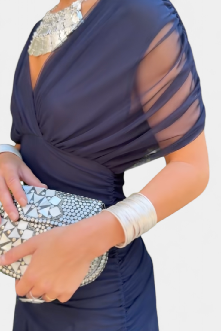 Florendra | Vestido largo floral con escote en V