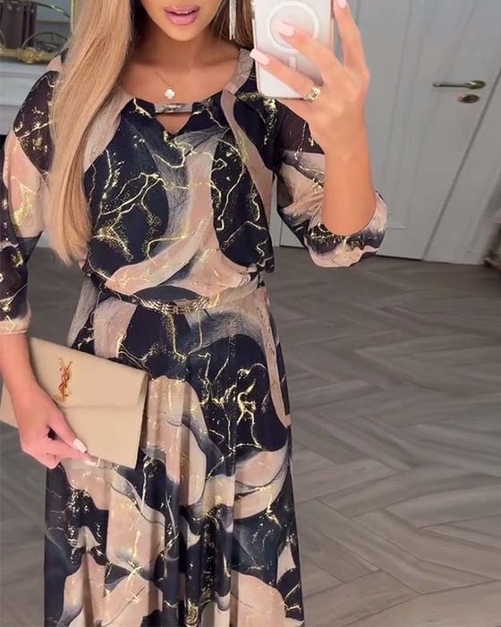 Chavelle | Vestido de gasa estampado