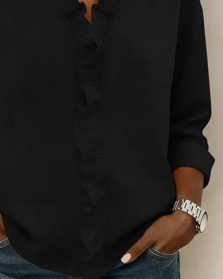 Susana | Blusa con Volantes y Escote en V